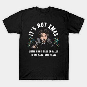 Hans Gruber Christmas Graphic T-Shirt Holiday Movie Tee 80